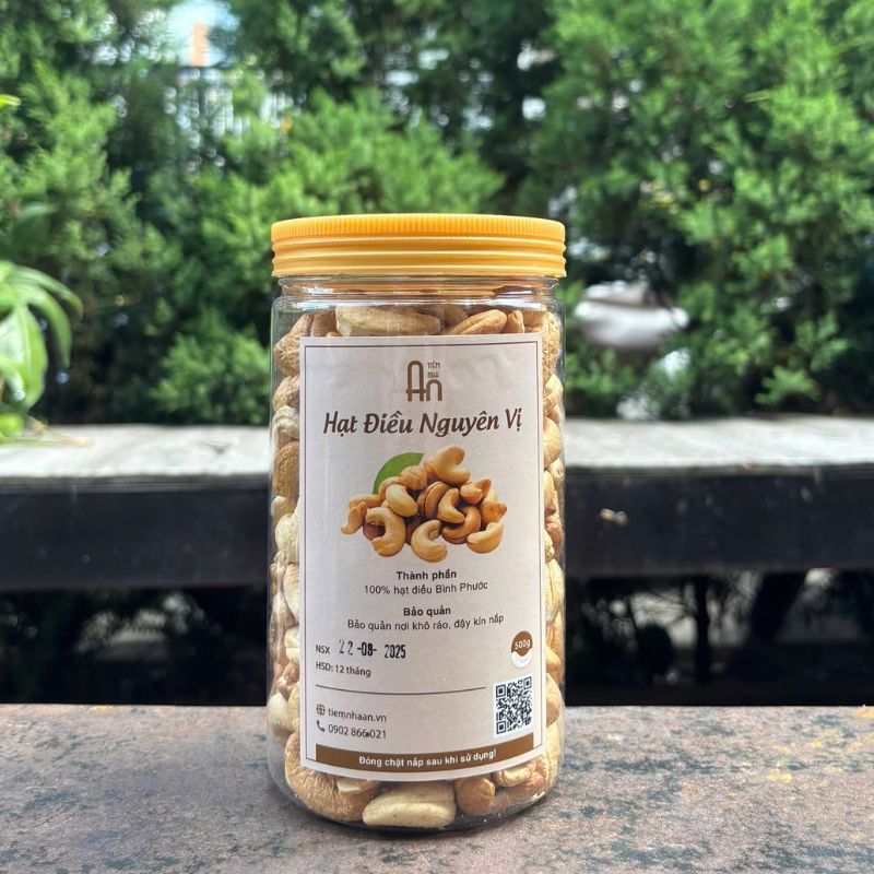 Hạt điều sấy nguyên vị (rang mộc, không muối)